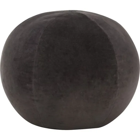 vidaXL puf i bomuldsfløjl 50 x 35 cm - antracitgrå