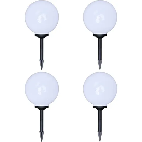 vidaXL soldrevne udendrslamper 4 stk. LED 30 cm med jordspyd