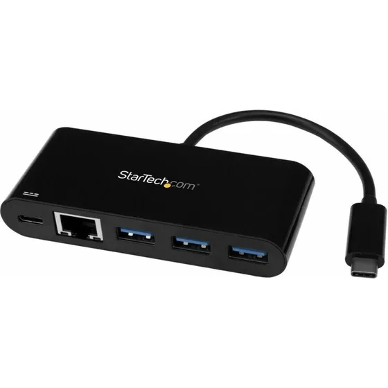 StarTech USB-C netvrksadapter US1GC303APD  3-port USB & Gigabit (sort)