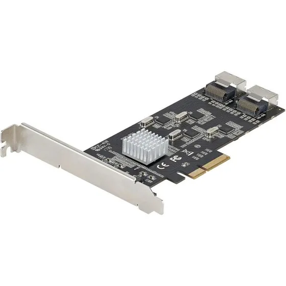 StarTech.com 8P6G‑PCIE‑SATA‑CARD 8‑port SATA PCIe x4 (sort, lavprofil)
