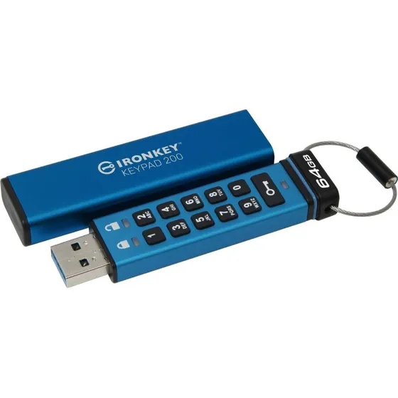 Kingston IronKey Keypad 200 64GB USB-A (bl)