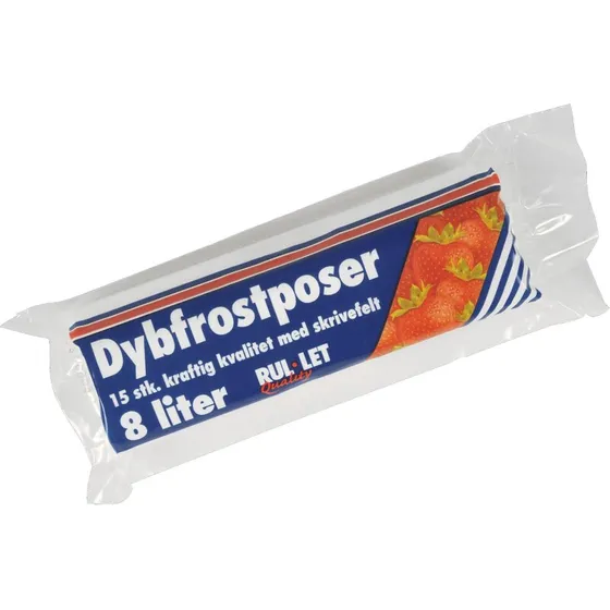 Rul-let Fryseposer 8 L 25x50 cm med skrivefelt, 30 stk