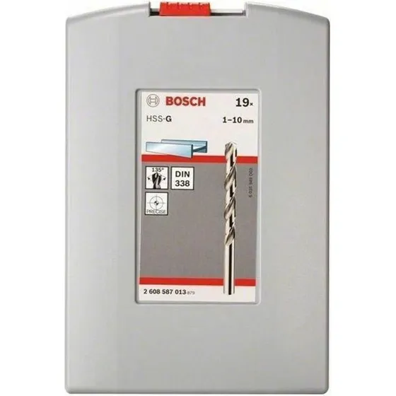 BOSCH ProBox HSS-G metalborsæt 1–10 mm, 19 dele
