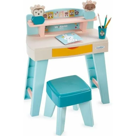 Ecoiffier BB Abrick konstruktionsspil med skrivebord og skammel