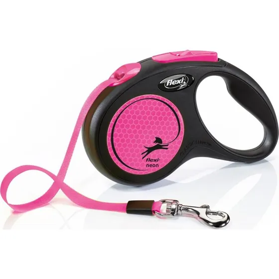 flexi New Neon S rulleline 5 m, neonpink (op til 15 kg)