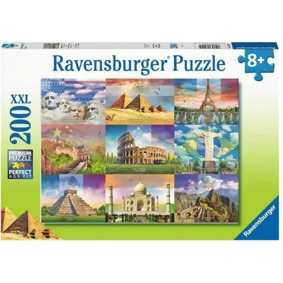 Ravensburger XXL-puslespil – Monumenter i verden, 200 brikker