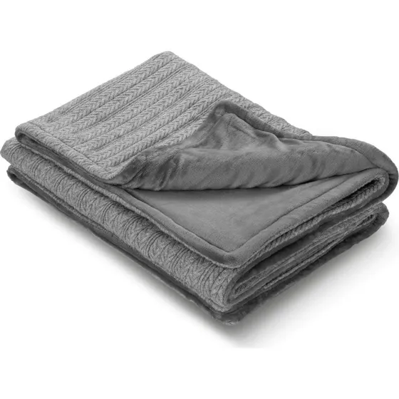 Medisana HB 680 strikket varmetæppe 160×120 cm, grå