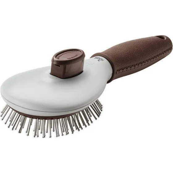 Hunter Glatningsbrste til hunde, automatisk rengring, str. L