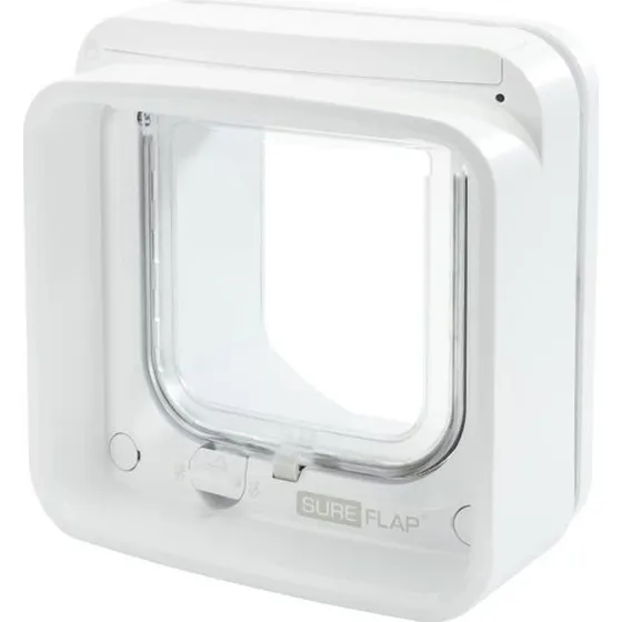 SUREFLAP Smart kattelem med mikrochip - hvid 142×120 mm (uden hub)