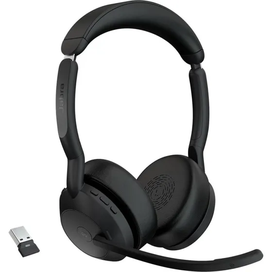 Jabra Evolve2 55 MS Stereo trdlst headset, sort