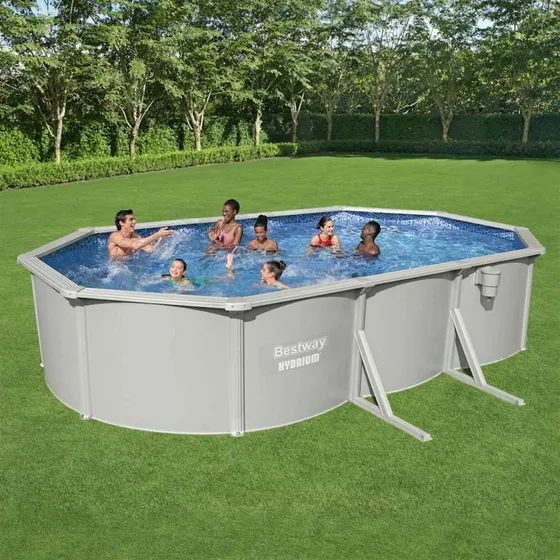 Bestway Hydrium fritstående pool 610×360×120 cm oval