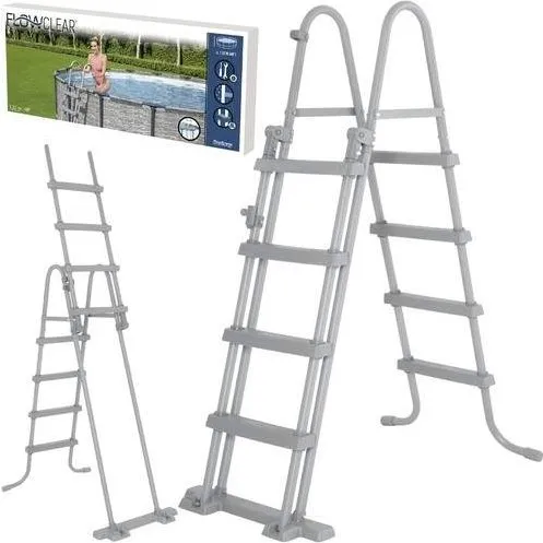Bestway Poolstige 122 cm - 4 trin, korrosionsbestandig & skridsikker