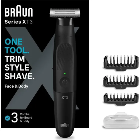Braun Series X XT3100 hybridtrimmer  3 kamme (sort)