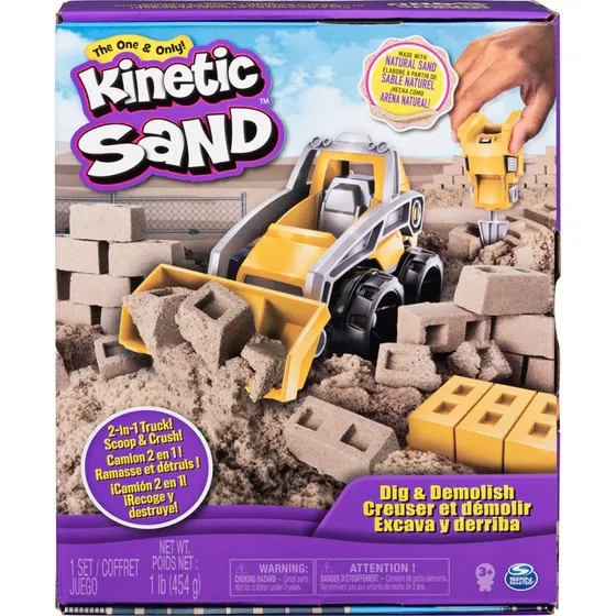 Kinetic Sand Grav & Nedrivningssæt 454 g (3+ år)