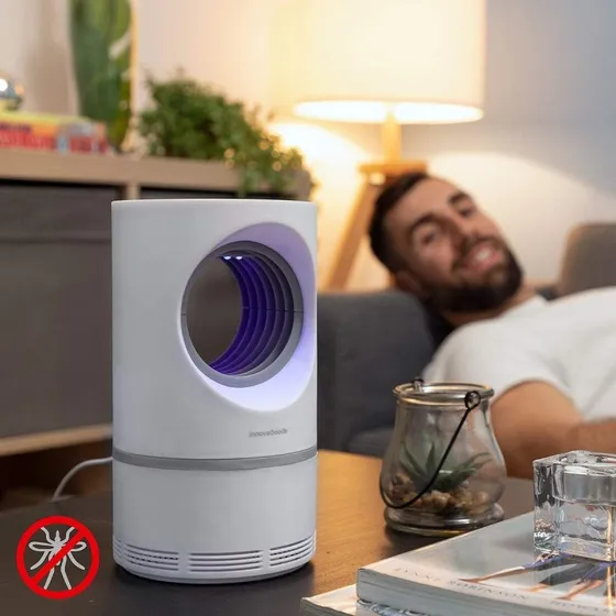 InnovaGoods KL Virvel myggeafvisende UV-sugelampe - hvid/grå