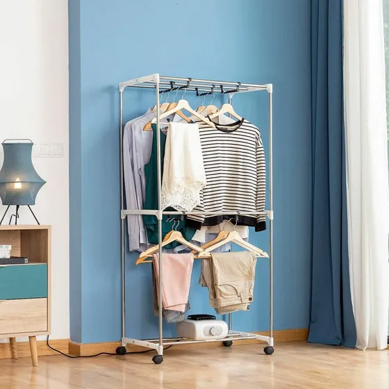 InnovaGoods Dupledry elektrisk trreskab 1200 W, 2 etager, gr