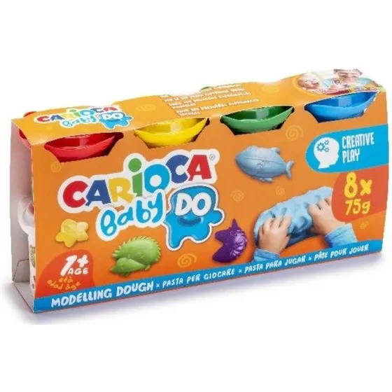 CARIOCA Baby modellervoks 8x75 g - 8 farver