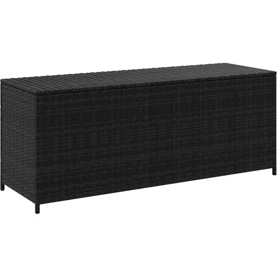 vidaXL opbevaringskasse 150x50x60 cm polyrattan - sort