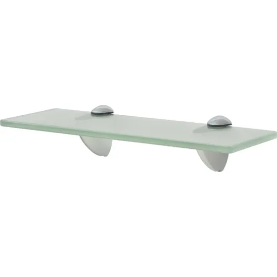 vidaXL svævehylde i hvidt glas 30x10 cm 8 mm