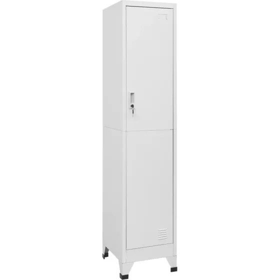 vidaXL lockerskab 38x45x180 cm - grå, 1 rum