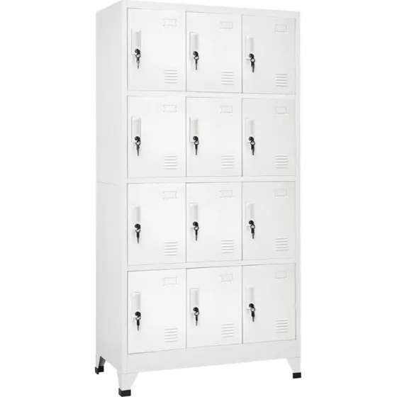 vidaXL lockerskab 12 rum 90x45x180 cm - grå