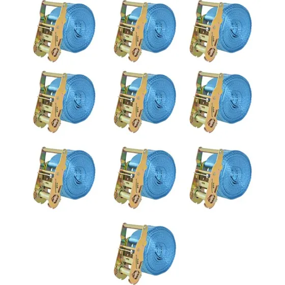 vidaXL surringsbnd 10 stk. 2 ton 6 m x 38 mm bl