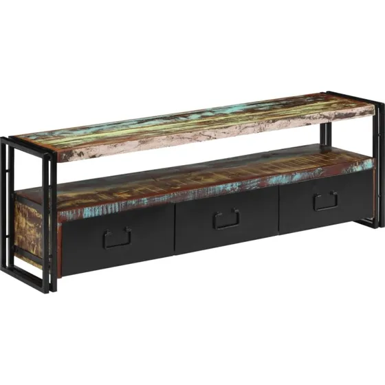 vidaXL tv-skab 120x30x40 cm i massivt genbrugstræ