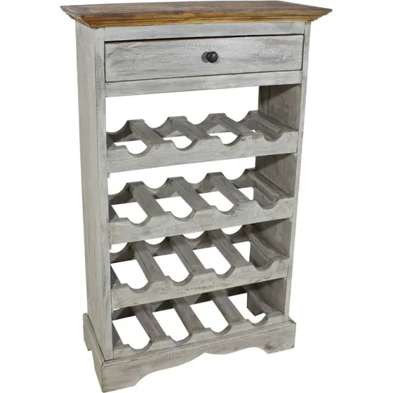 vidaXL vinreol 55x23x85 cm i massivt mahognitræ