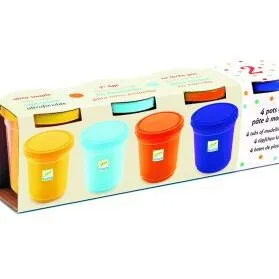 Djeco Modellervoks 4 x 140 g - Kulørte farver