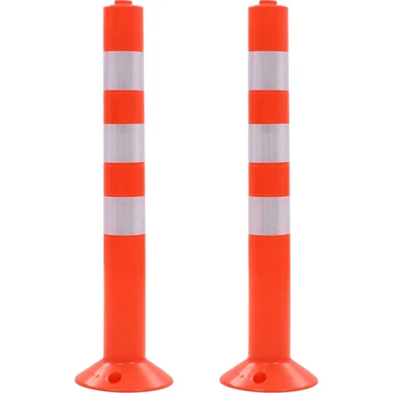 vidaXL trafikkegler 2 stk 75 cm rd med reflekterende striber