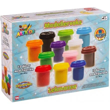 ArtKids 12×42 g modellervoks med figurlåg