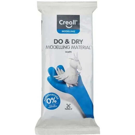Creall Do & Dry lufttørrende modelleringsler 1000 g - hvid