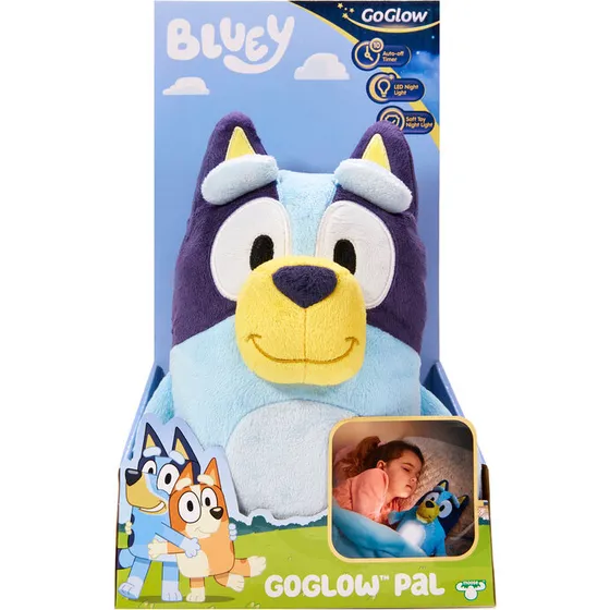 Bluey sengetids-bamse med natlys 25 cm