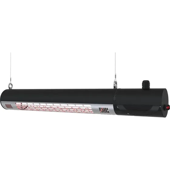 HORTUS Terrassevarmer Vg/Loft 1500W Gold Tube  Sort