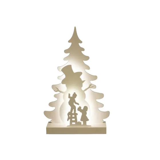 NORDIC WINTER 3D LED julesilhuet - Snemand 40x23 cm