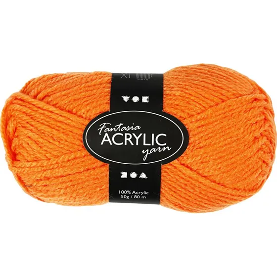 Fantasia Akrylgarn L 80 m Neon Orange 50 g