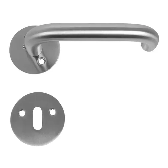 Home-it U-greb dørhåndtag Ø16 mm, rustfrit stål, fast roset
