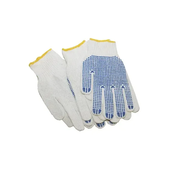 Work>it Dothandske 12-par – PVC-dotter, 75% bomuld