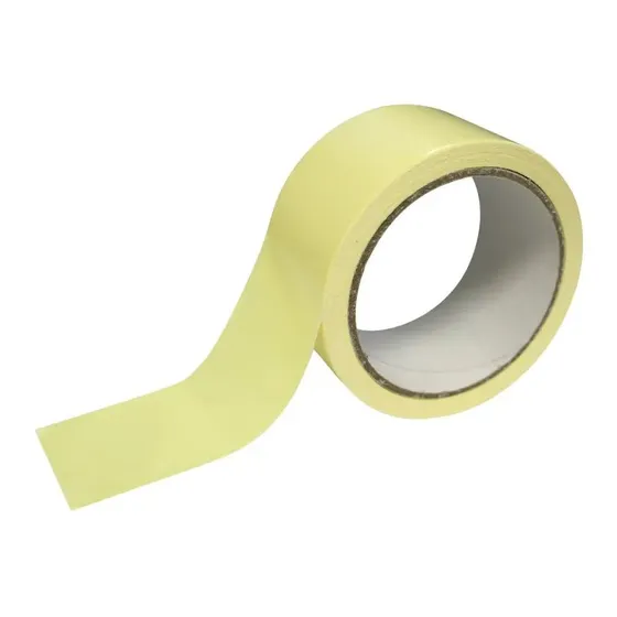 Work-it tppetape 50 mm  25 m, dobbeltklbende (gul)