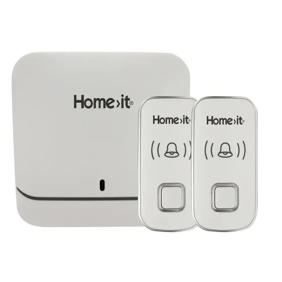 Home-it Home 2 Plus trdls drklokke st (hvid, 2x sender/1x modtager)