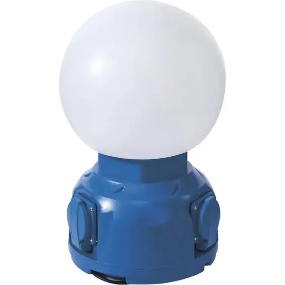 GRIPO Globe 28W arbejdslampe 2x230V udtag 360°
