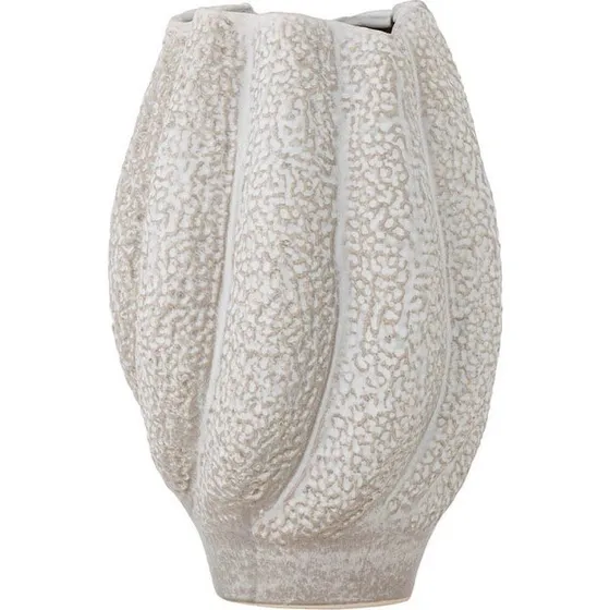 Bloomingville Cove Vase - hvid stentj (28 cm)
