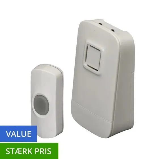 TREND Drklokke Value  batteridrevet, hvid