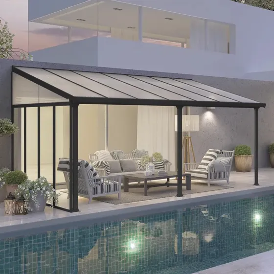 Palram Canopia Feria sidevg 3, antracitgr (295 cm dybde)