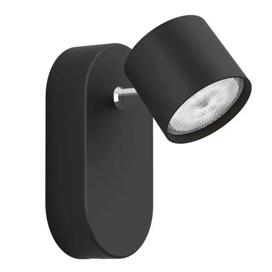 Philips myLiving STAR LED påbygningsspot sort 1x4.5W SELV Dim
