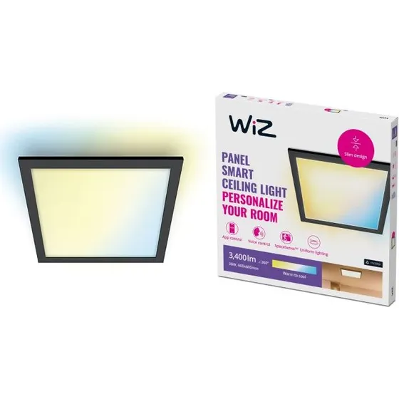 WiZ Panel Ceiling SQ 36W Black 27-65K TW