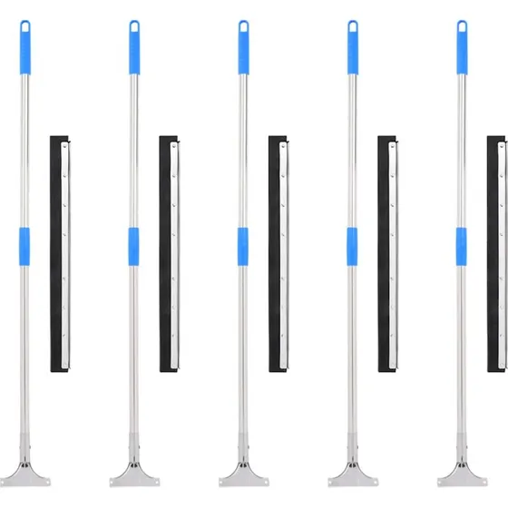 vidaXL Gulvskrabere 5 stk. 60 x 122,5 cm stl/gummi