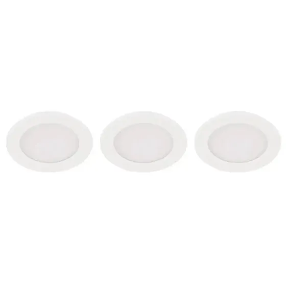 EGLO Fueva 5 indbygningsspot Ø117 3x5,6W 3000K IP44 hvid (3-pak)