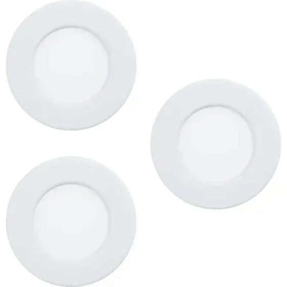 EGLO Fueva 5 indbygningsst 86 mm 3-pak, hvid, 3000K