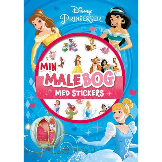 Disney Prinsesser Malebog med klistermrker, 4+ r